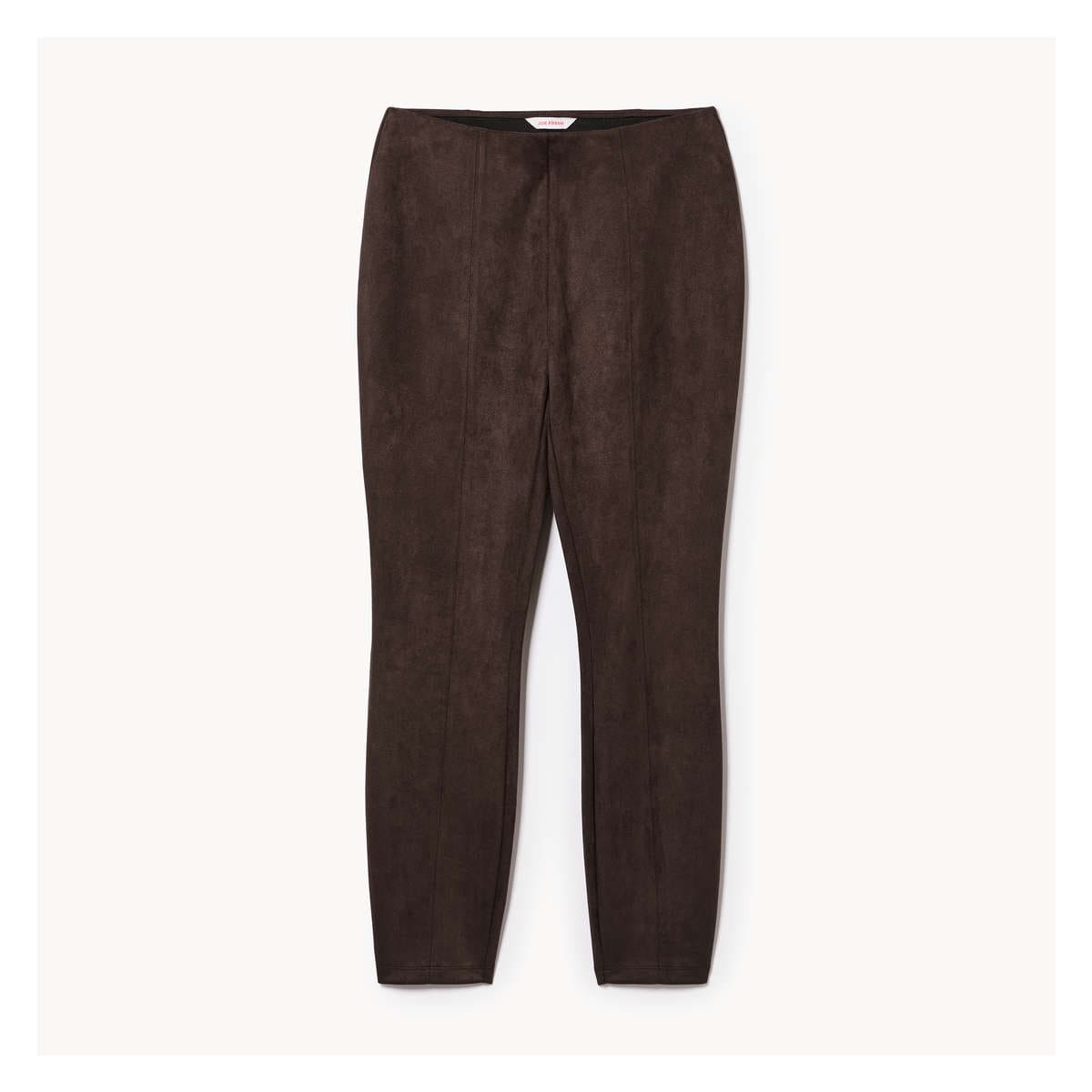 Faux Suede Legging in Dark Brown from Joe Fresh